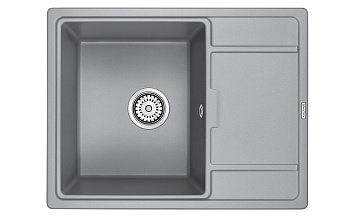 Кухонная мойка Paulmark FLUGEN 50-650 PM216550-GRM 65х50 цвет серый металлик